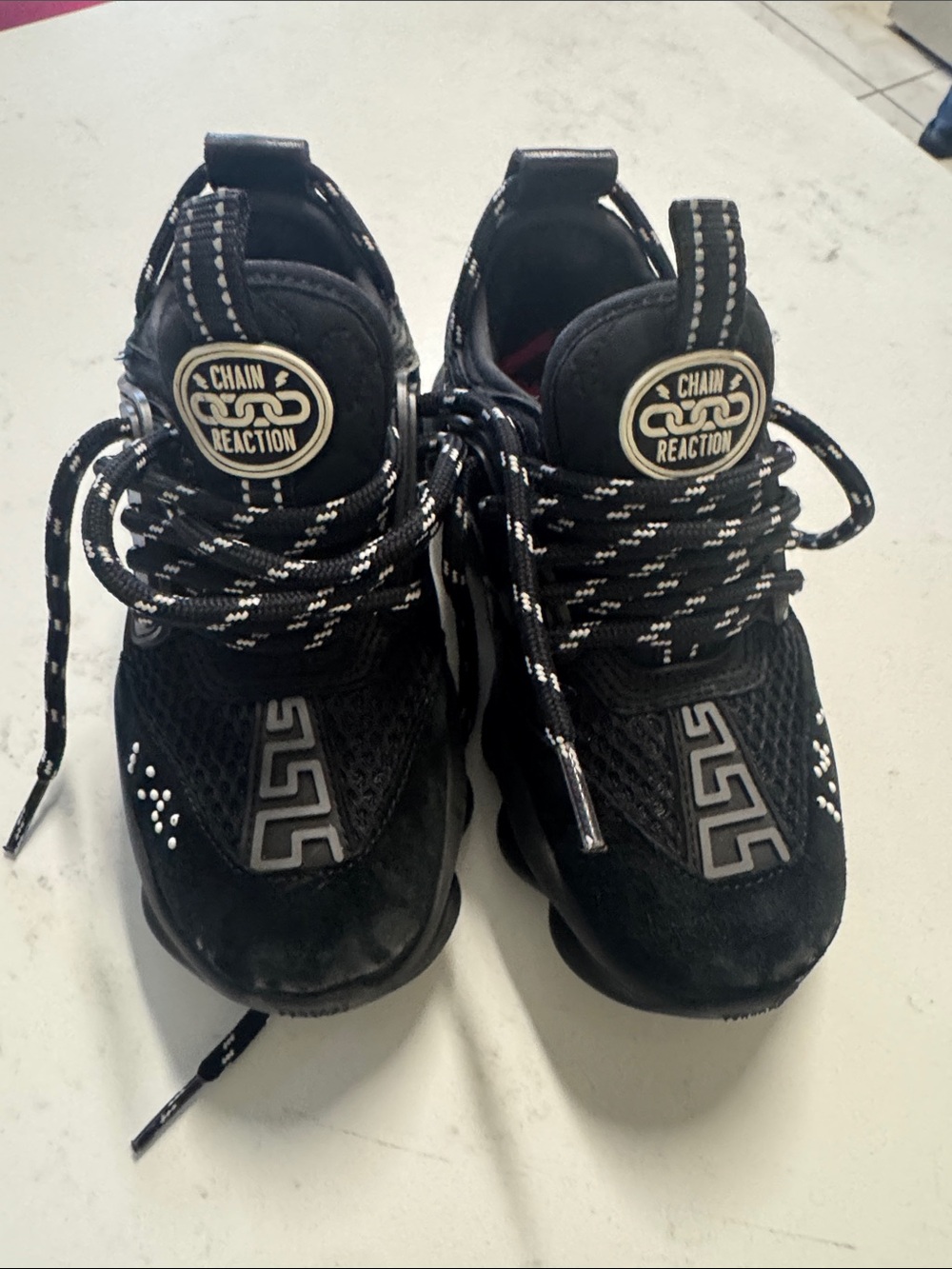 Black kids Versace Reaction Sneakers (Authentic)